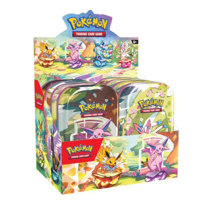 PRE-ORDER | Pokemon Scarlet & Violet SV8.5 Prismatic Evolutions - Mini Tin Display (8 Tins)