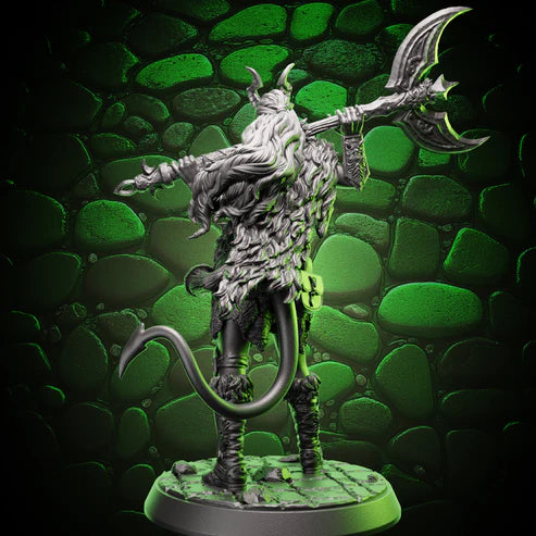Helios Tabletop: Unprimed Tiefling Barbarian | Axe | 5e