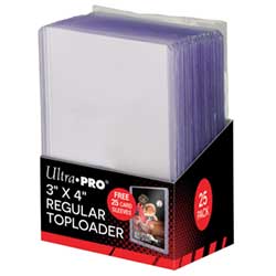 Ultra PRO: 3" x 4" Regular Toploaders with Sleeves, 25ct