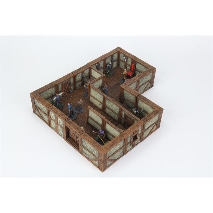 Warlock Tiles: Base Set - Town & Village II - Full Height Plaster Walls