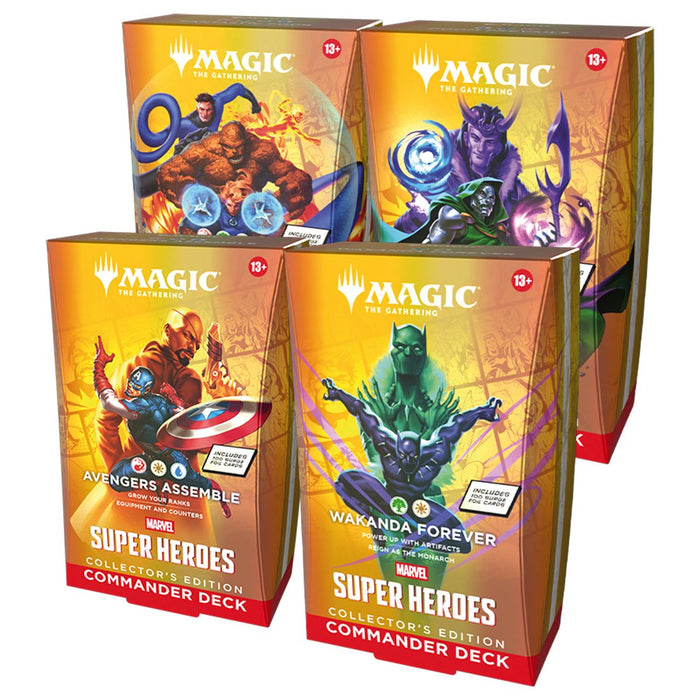 Magic the Gathering: Marvel Super Heroes Collector Commander Deck - Set of 4