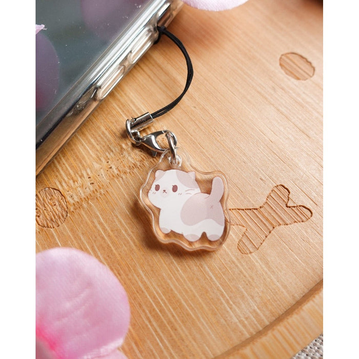 stickers by suzie: Phone Charms - Grey Cat