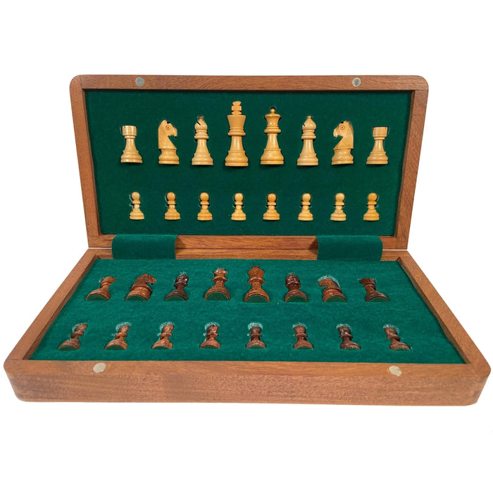 WE Games: 12" Travel Magnetic Wood Folding Chess Set
