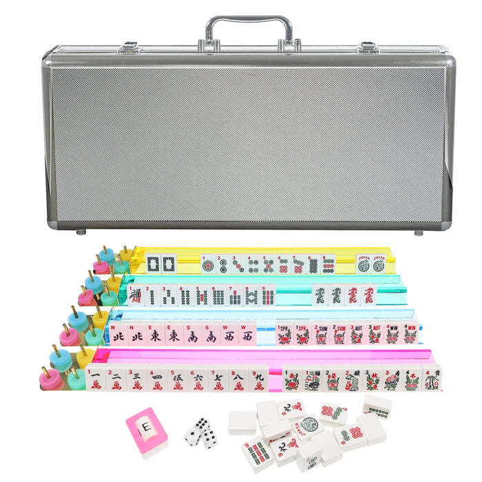 WE Games: Deluxe American Mahjong Set in Silver Aluminum Case