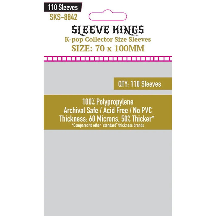 Sleeve Kings: Standard - K-Pop Collector 70mm x 110mm, 110ct Clear