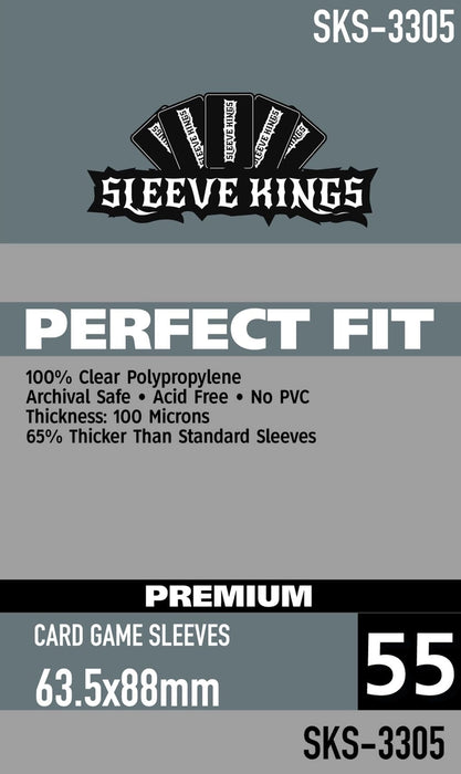 Sleeve Kings Premium: Perfect Fit - Card Game 63.5mm x 88mm, 55ct