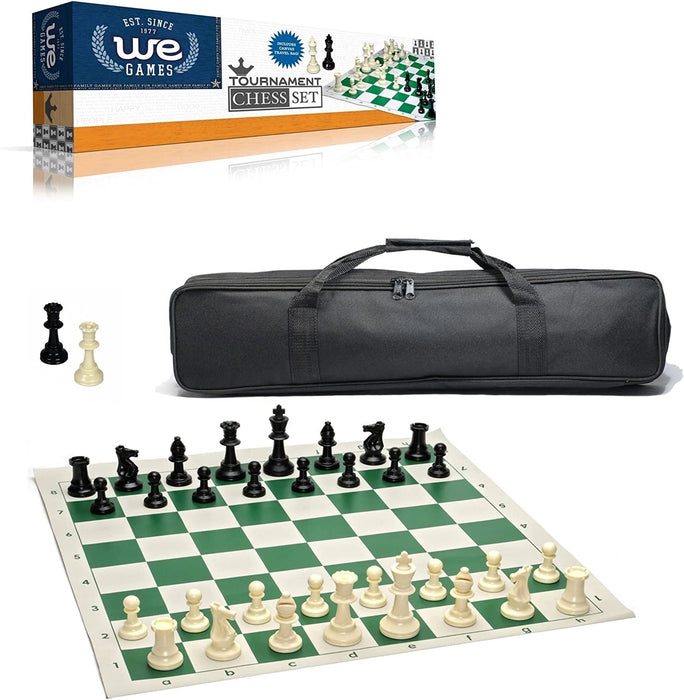 WE Games: Tournament Chess Set (3.75" King) - Black Carry Bag