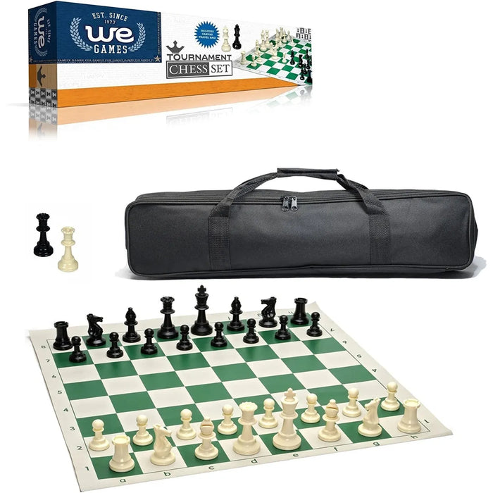 WE Games: Tournament Chess Set (3.75" King) - Black Carry Bag