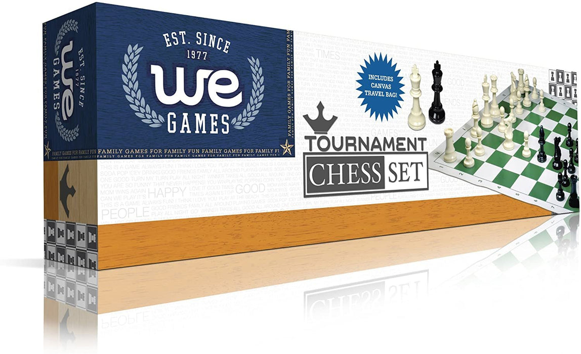 WE Games: Tournament Chess Set (3.75" King) - Black Carry Bag