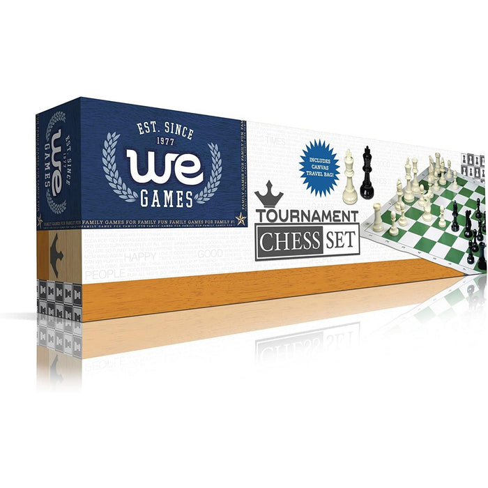 WE Games: Tournament Chess Set (3.75" King) - Black Carry Bag