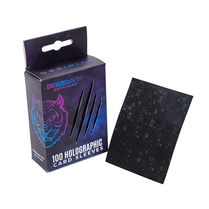 Prismatic Defender: Starfield Holographic Card Sleeves - Obsidian