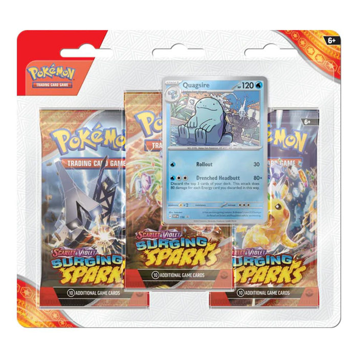 Pokemon Scarlet & Violet Surging Sparks: 3 Pack Blister - Quagsire