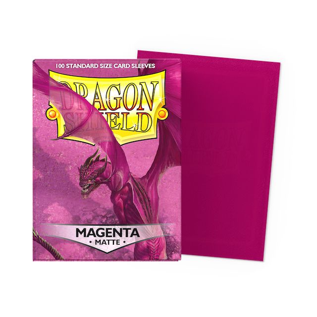 Dragon Shield Card Sleeves: Standard Size Matte, 100ct - Magenta