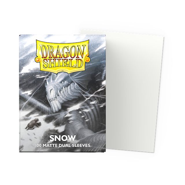 Dragon Shield Card Sleeves: Standard Size Matte Dual, 100ct - Snow (White)