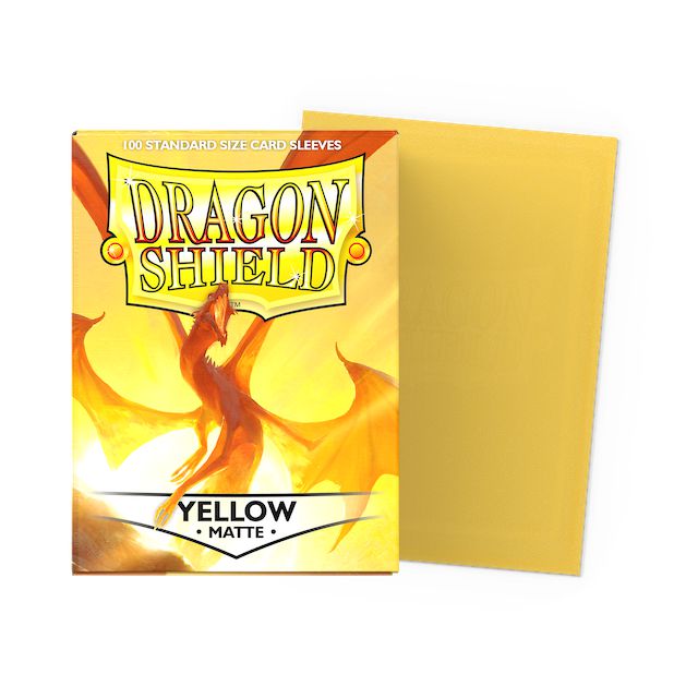 Dragon Shield Card Sleeves: Standard Size Matte, 100ct - Yellow