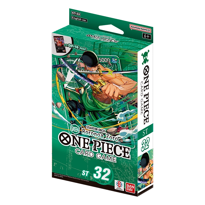 PRE-ORDER | One Piece Card Game: Starter Deck - ST-32 - GREEN Roronoa Zoro