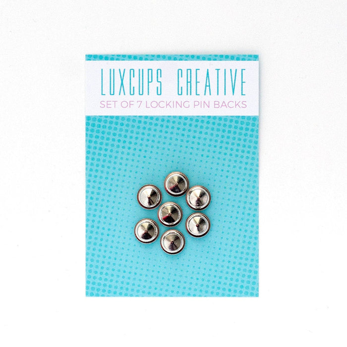 Luxcups Creative: Locking Pin Backs - Set of 7