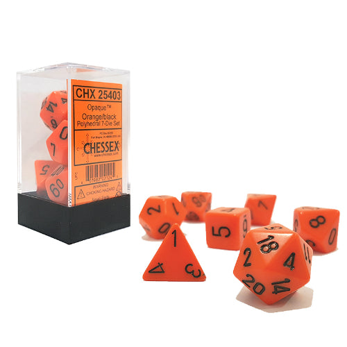 Chessex 7-Piece Sets: Opaque Dice