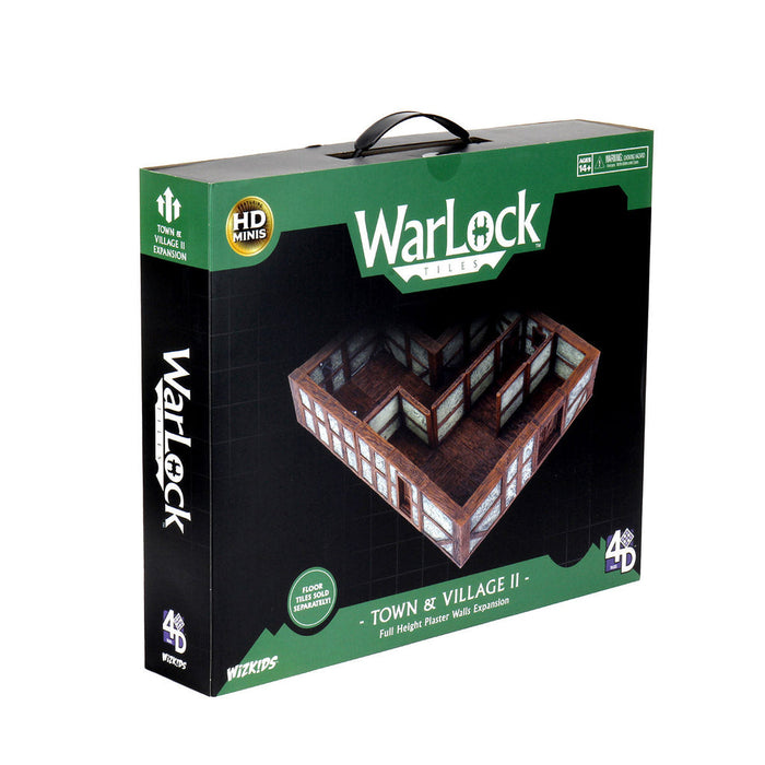 Warlock Tiles: Base Set - Town & Village II - Full Height Plaster Walls Expansion