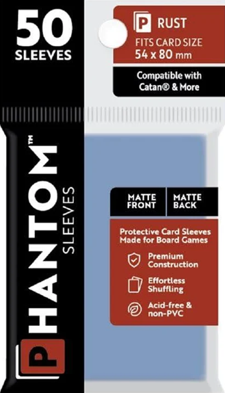 Phantom Sleeves: Rust Size 54mm x 80mm, 50ct - Matte/Matte