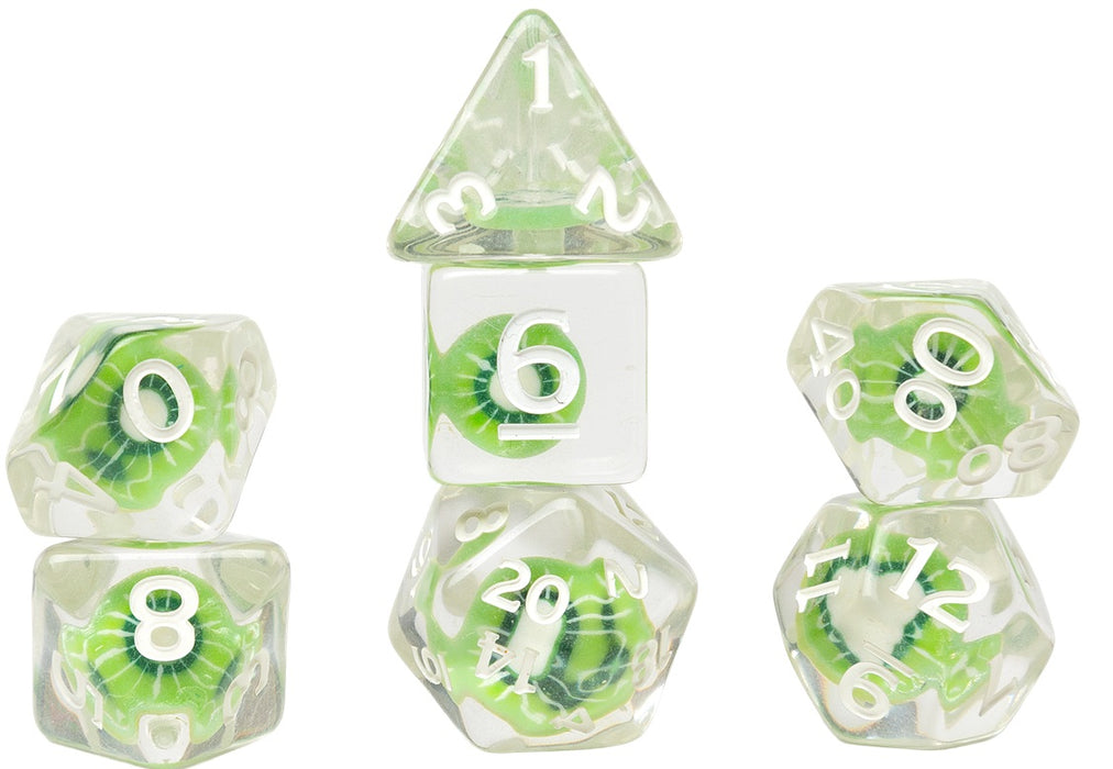 Sirus Dice 7-Piece Set: Fruit Slice - Kiwi