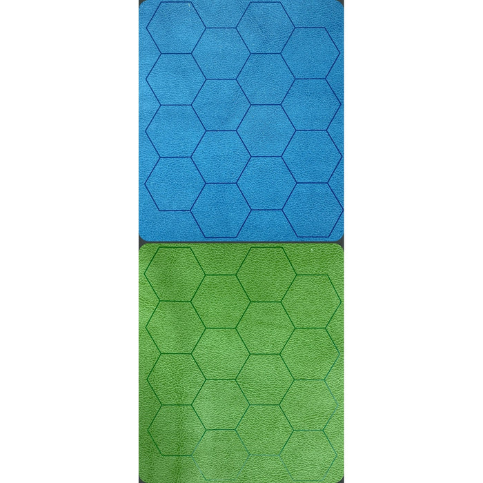 Chessex Reversible Megamat 1' Blue Green Hexes 34 5' X 48'