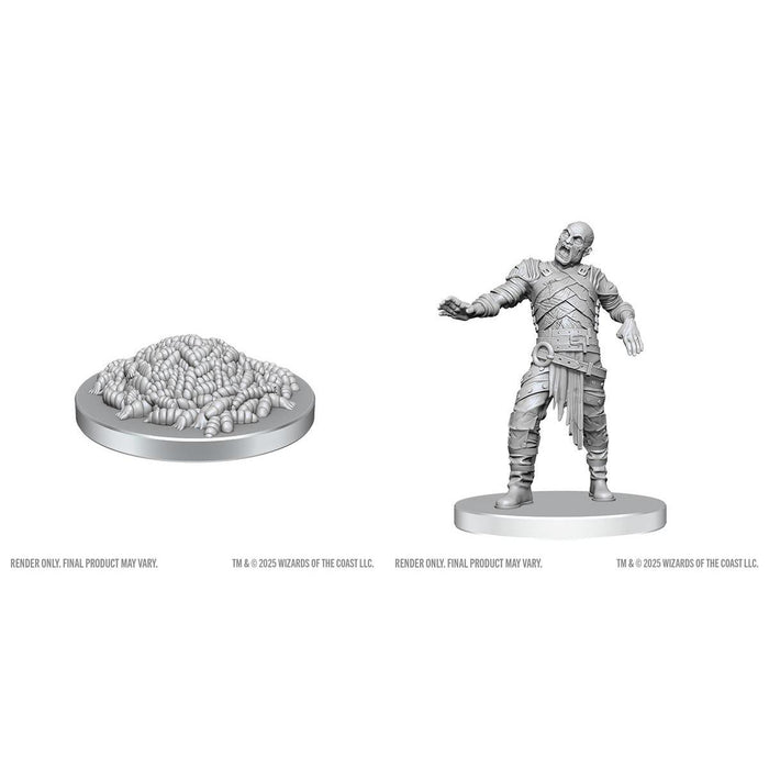 PRE-ORDER | D&D Nolzur's Marvelous Miniatures: Wave 28 - Swarm of Rot Grubs & Rot Grub Victim