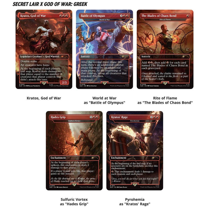 Magic the Gathering: Secret Lair x Playstation Super Drop God of War - Greek Vengeance (Non-Foil)