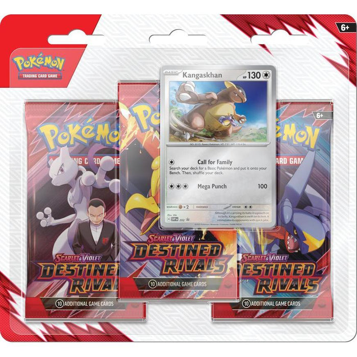 Pokemon Scarlet & Violet SV10 Destined Rivals: 3-Pack Blister - Kangaskhan