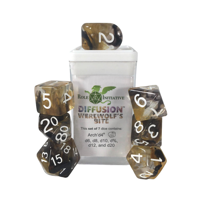 Classes & Creatures Set of 7 Dice with Arch'D4: Diffusion - Werewolf's Bite