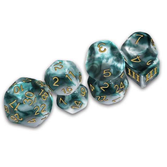 Dungeon Crawl Classics RPG Dice Set: The Caverns of Thracia Funky 7 - Thracian Smoky Sacrifice