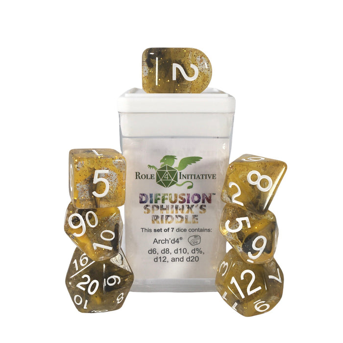 Classes & Creatures Set of 7 Dice with Arch'D4: Diffusion - Sphinx's Riddle