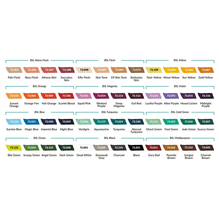 Vallejo: Color BSL System Paint Set