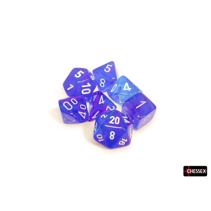 Chessex 7-Piece Sets: Nebula - Aura/White Luminary
