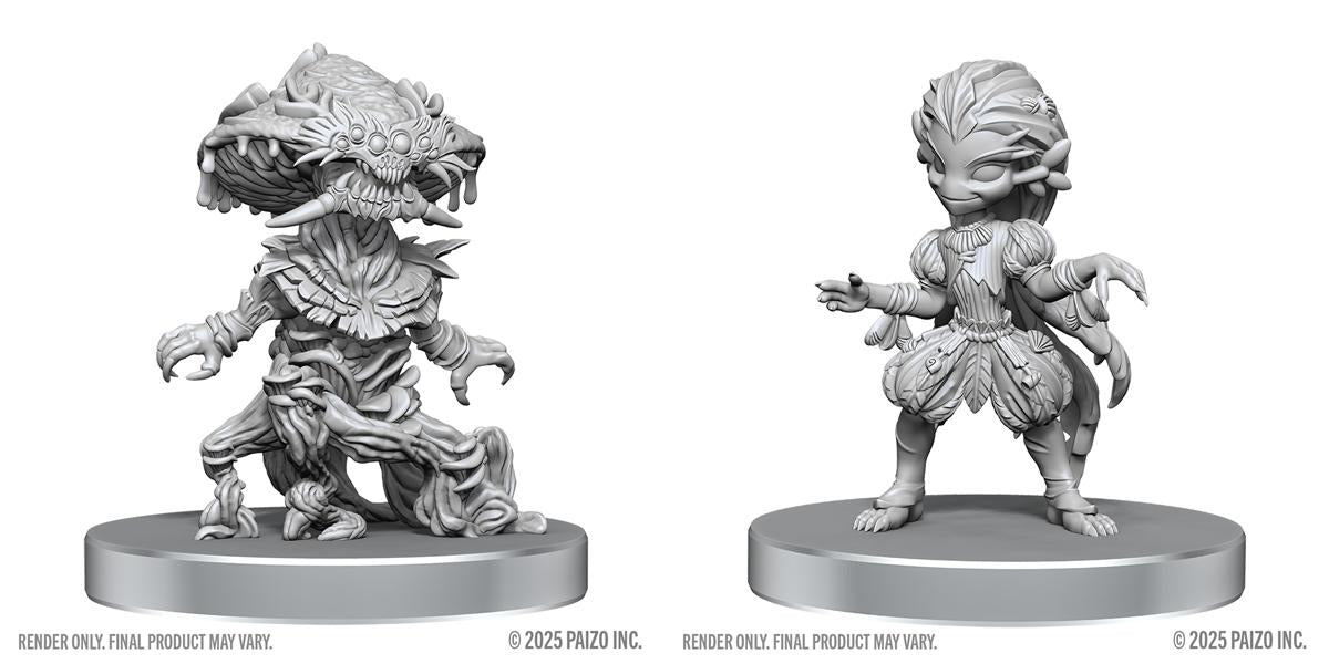 Pathfinder Battles Unpainted Miniatures: Deep Cuts Wave 28 - Fungus Leshy and Seaweed Leshy