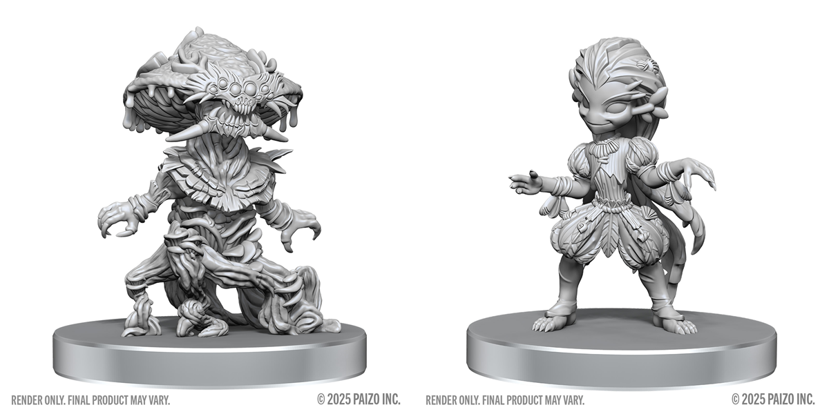 Pathfinder Battles Unpainted Miniatures: Deep Cuts Wave 28 - Fungus Leshy and Seaweed Leshy