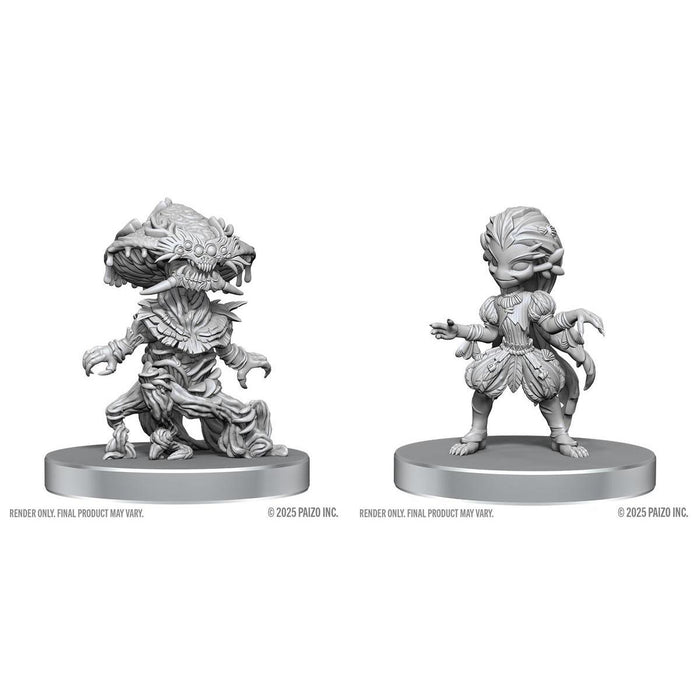 Pathfinder Battles Unpainted Miniatures: Deep Cuts Wave 28 - Fungus Leshy and Seaweed Leshy