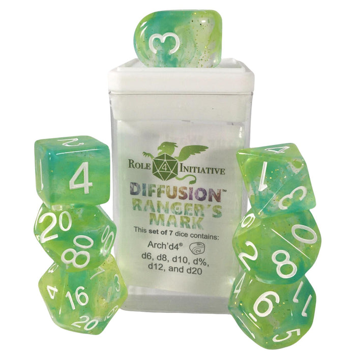 Classes & Creatures Set of 7 Dice with Arch'D4: Diffusion - Ranger's Mark