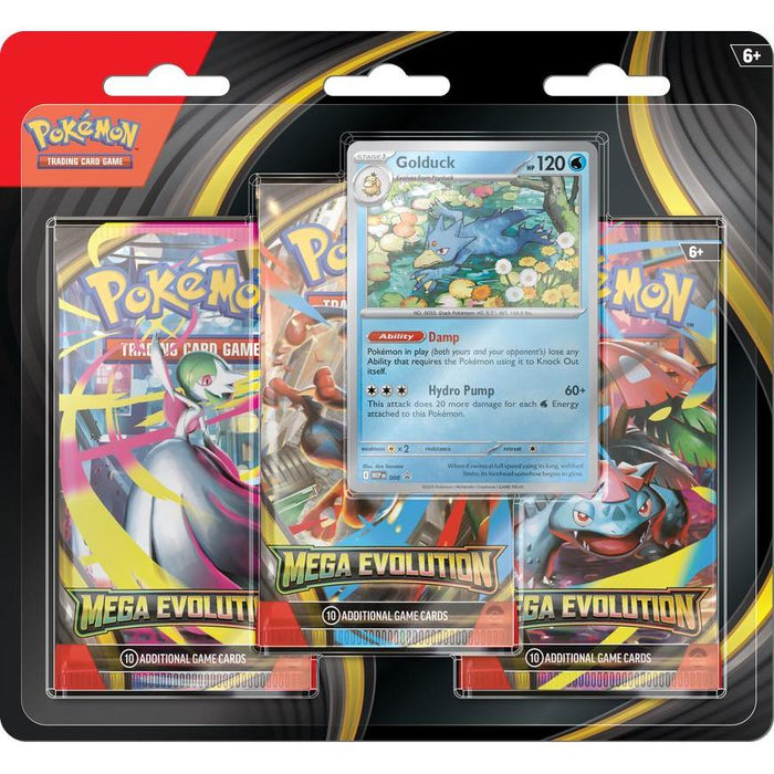 Pokemon Mega Evolution ME01: 3-Pack Blister - Golduck