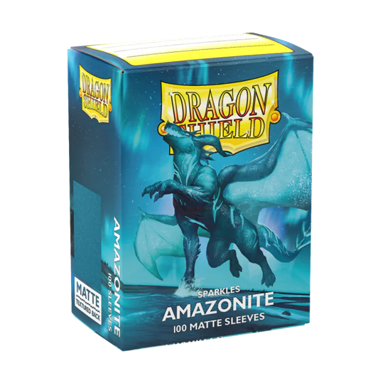Dragon Shield Card Sleeves: Standard Size Matte, 100ct - Sparkles Amazonite