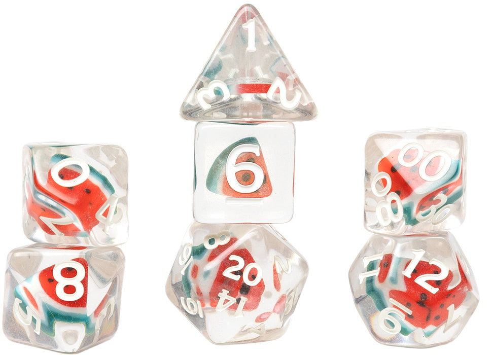 Sirus Dice 7-Piece Set: Fruit Slice - Watermelon