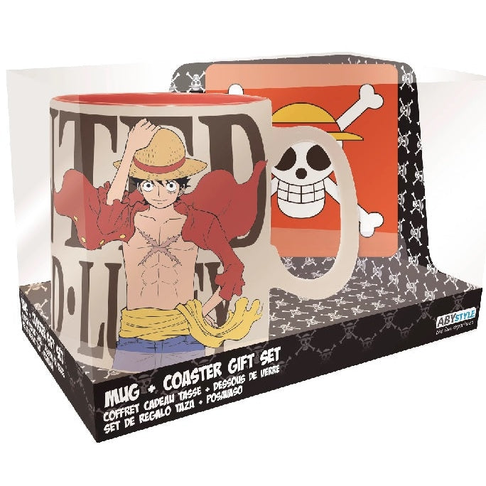 One Piece Mug + Coaster Gift Set: Luffy