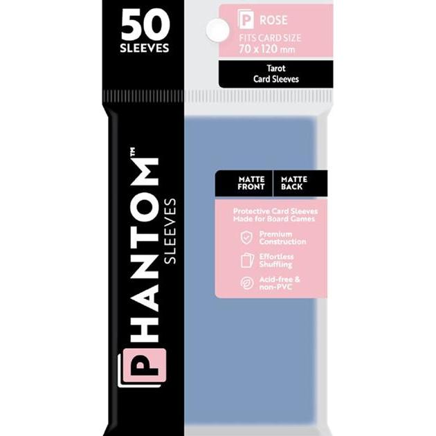 Phantom Sleeves: Rose Size 70mm x 120mm, 50ct - Matte/Matte