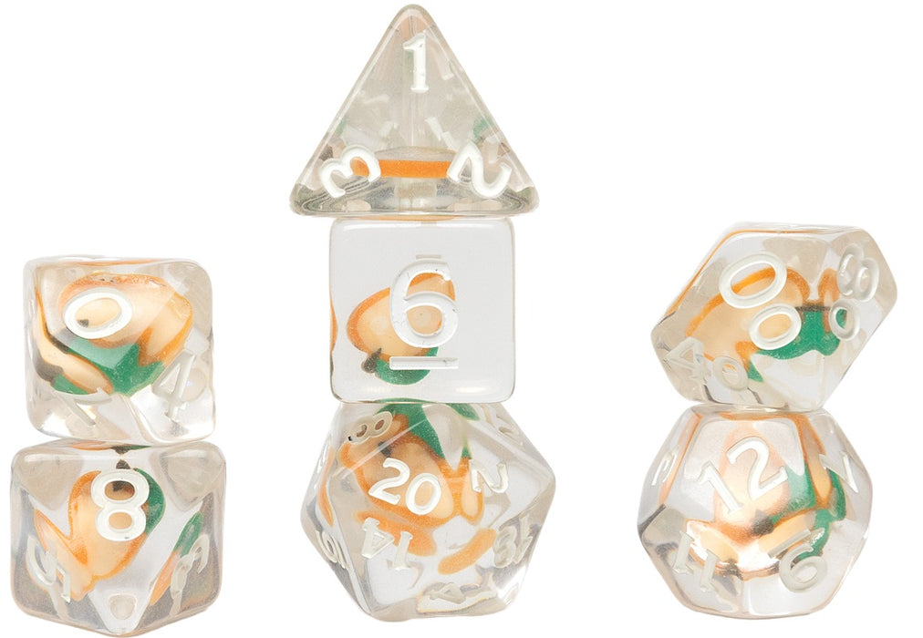 Sirus Dice 7-Piece Set: Fruit Slice - Peach