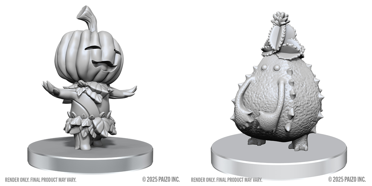 Pathfinder Battles Unpainted Miniatures: Deep Cuts Wave 28 - Gourd Leshy and Catcus Leshy