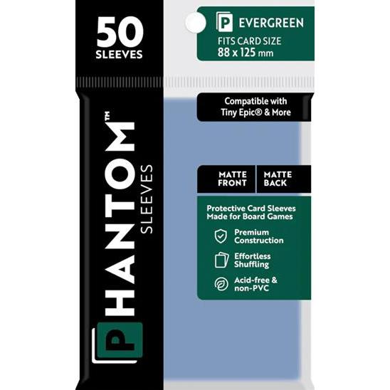 Phantom Sleeves: Evergreen Size 88mm x 125mm, 50ct - Matte