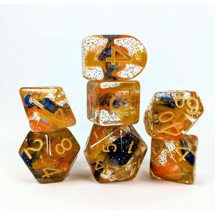Role 4 Initiative Set of 7 Dice with Arch'D4: Diffusion - Cosmic Cliffs