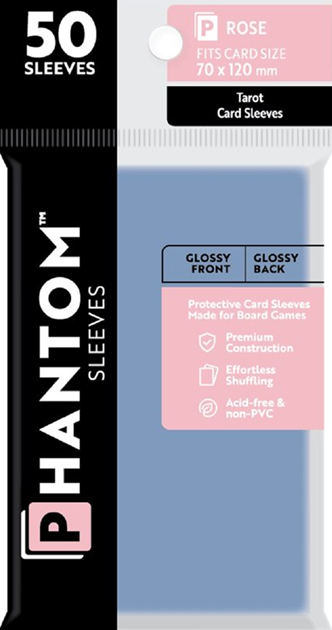Phantom Sleeves: Rose Size 70mm x 120mm, 50ct - Gloss