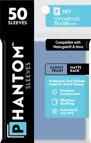 Phantom Sleeves: Sky Size 75mm x 105mm, 50ct - Gloss/Matte