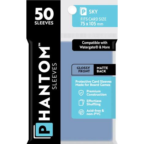 Phantom Sleeves: Sky Size 75mm x 105mm, 50ct - Gloss/Matte